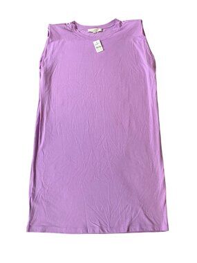 NWT Loft Lavender Sleeveless Shift Dress Small Cotton Blend